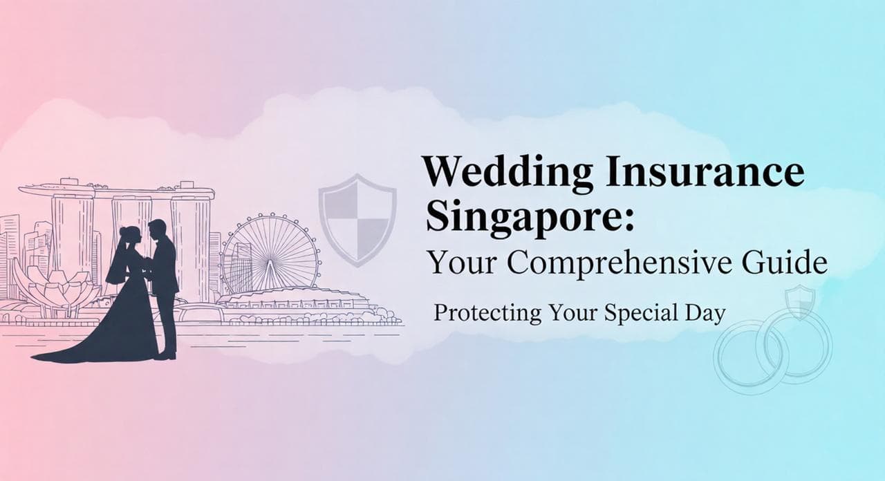 Couple reviewing wedding insurance documents and planning their wedding budget in Singapore
