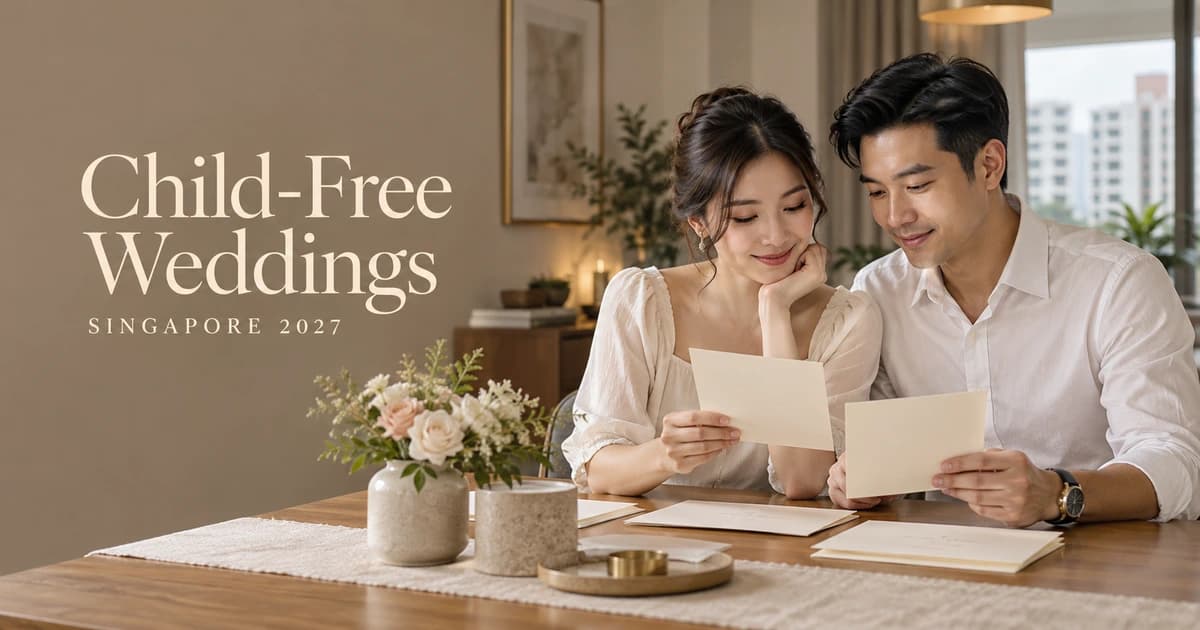 Child-Free Weddings guide hero image for Singapore weddings