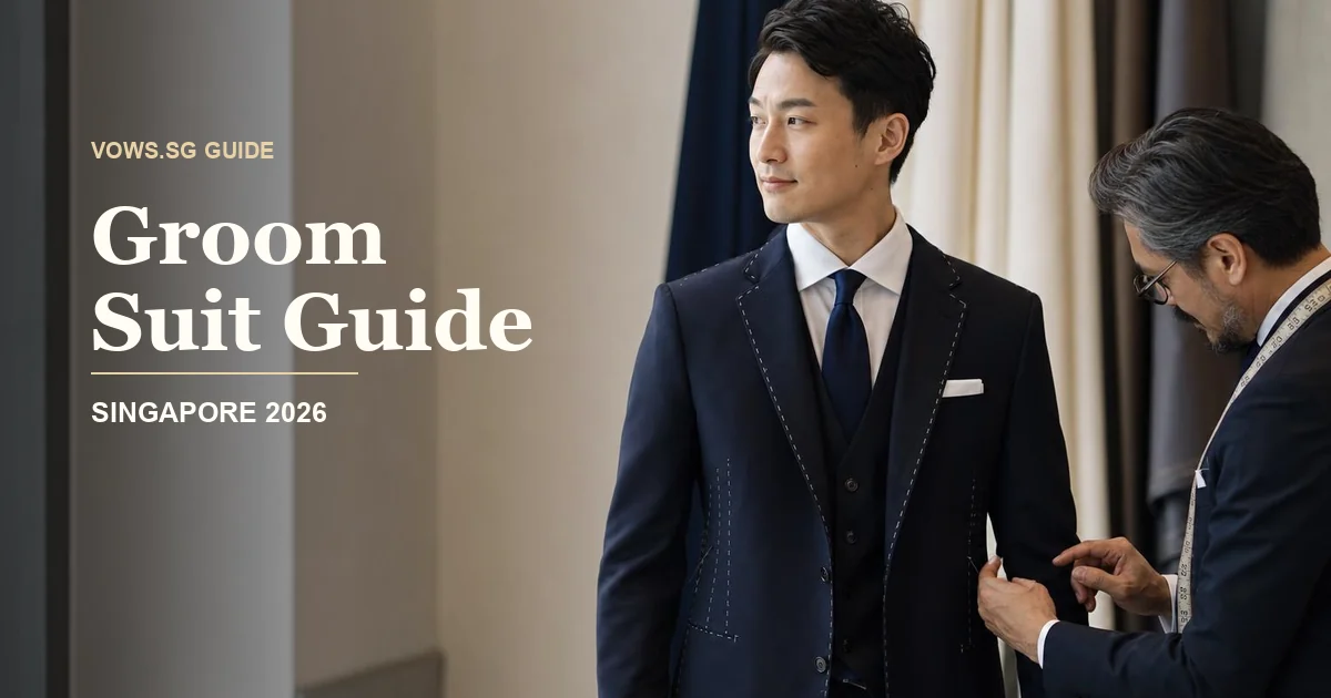 Groom Suit Guide guide hero image for Singapore weddings