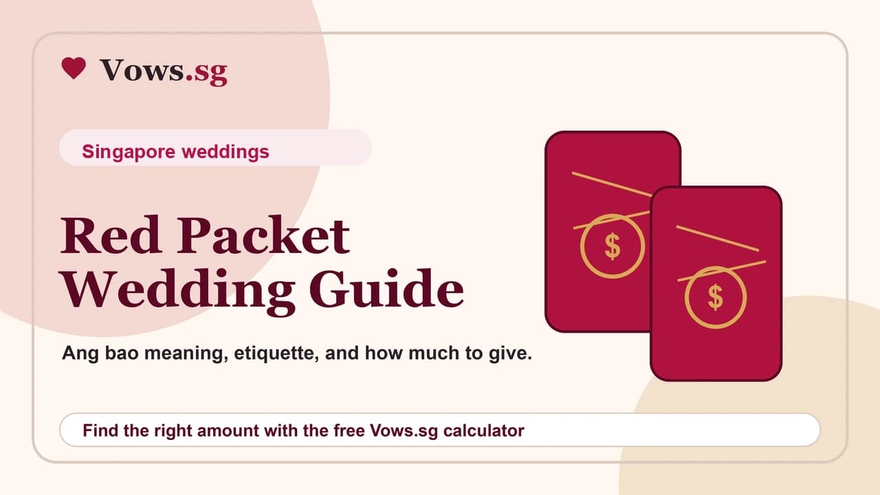 Red packet wedding guide for Singapore weddings with ang bao envelopes