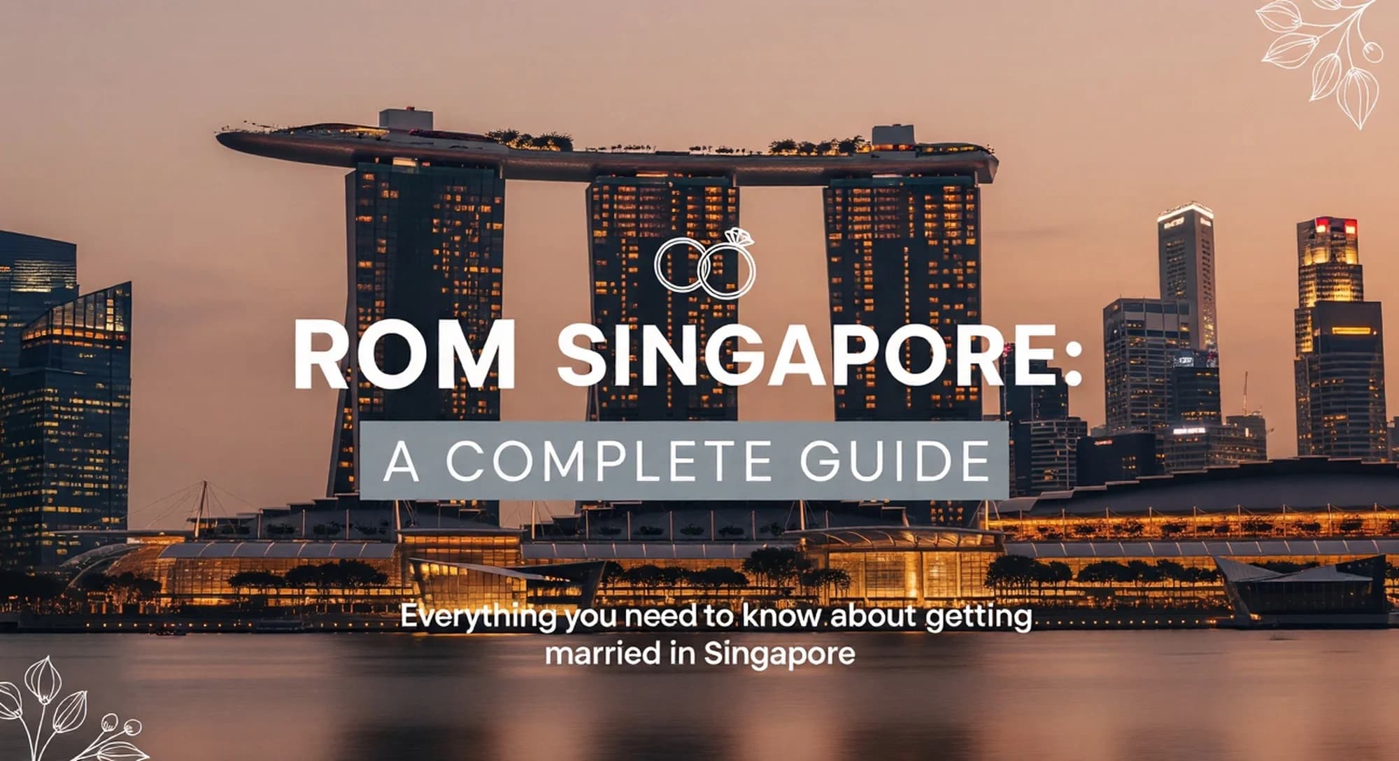 Couple signing their marriage certificate at a ROM solemnization ceremony in Singapore